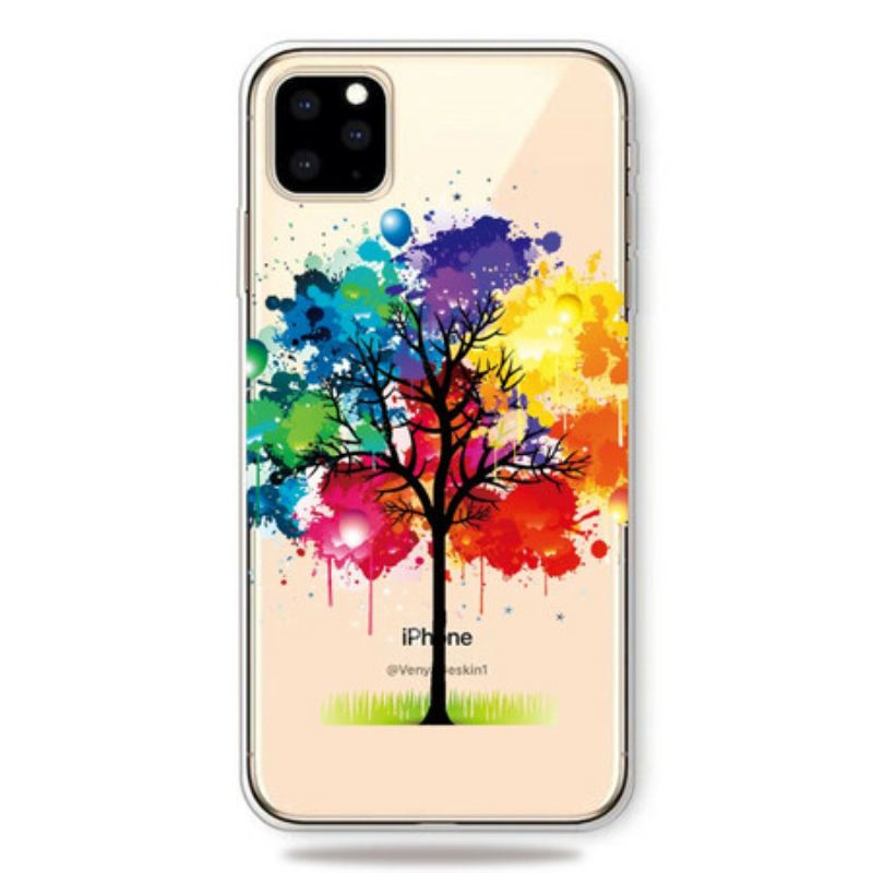 Capa Para iPhone 11 Pro Max Árvore Aquarela Perfeita