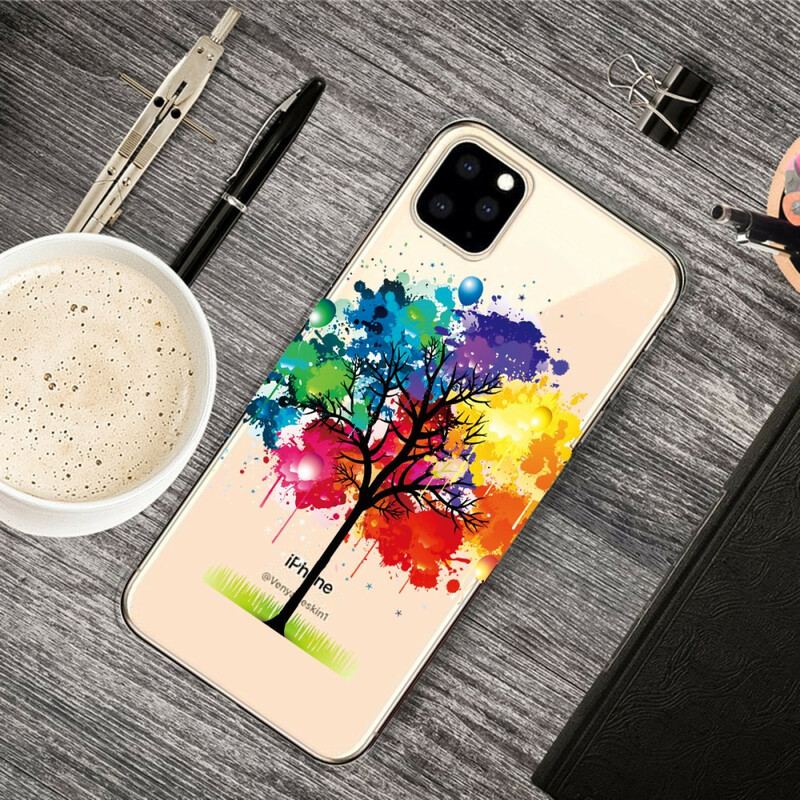 Capa Para iPhone 11 Pro Max Árvore Aquarela Perfeita