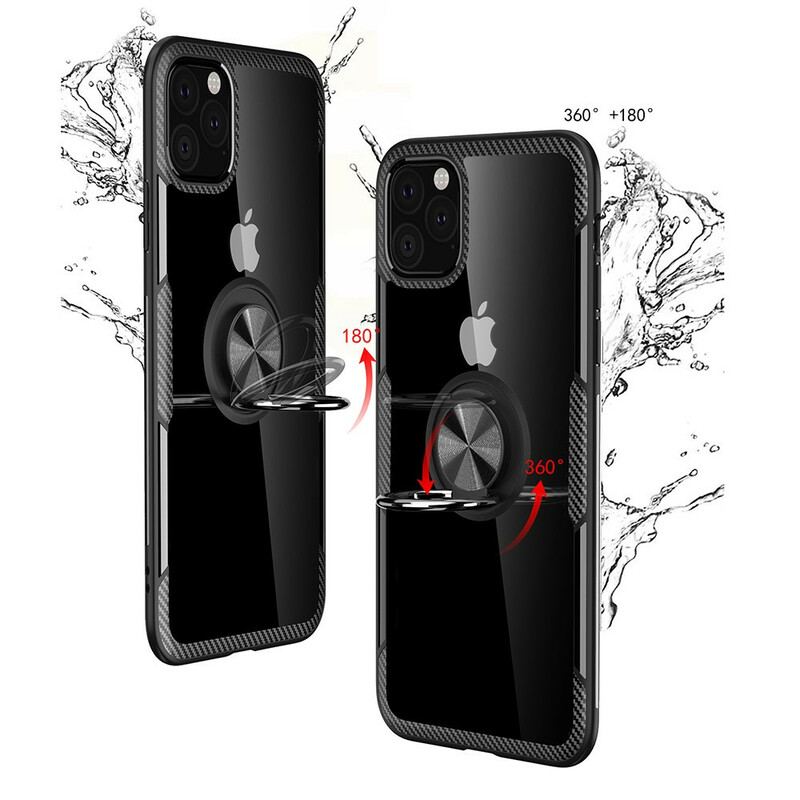 Capa Para iPhone 11 Pro Max Bordas De Suporte De Anel Com Efeito De Metal