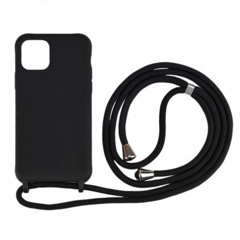 Capa Para iPhone 11 Pro Max De celular Com Cordão De Silicone Flexível