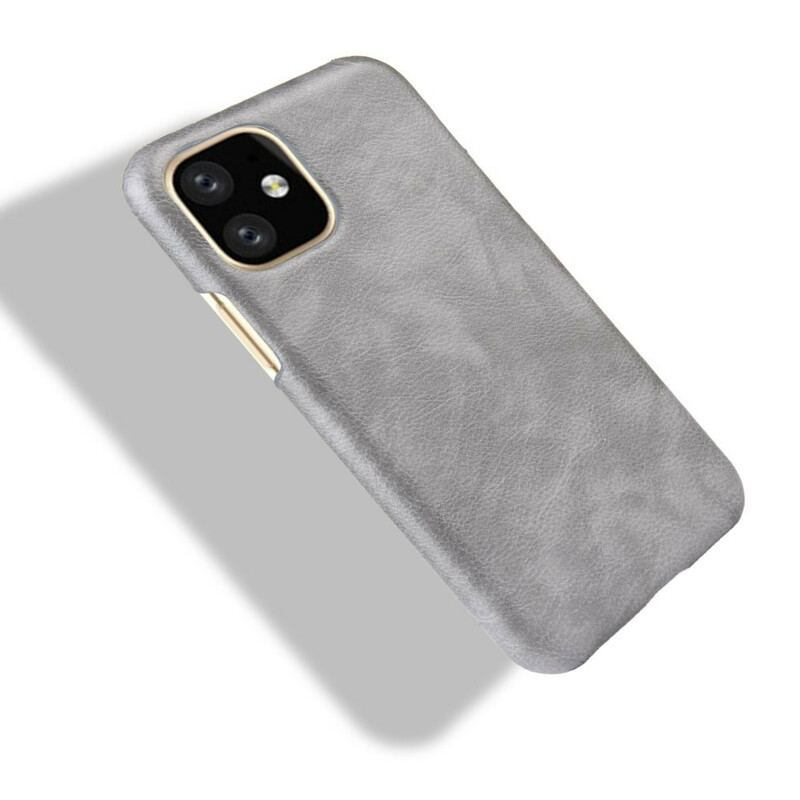 Capa Para iPhone 11 Pro Max Efeito Couro Lichia