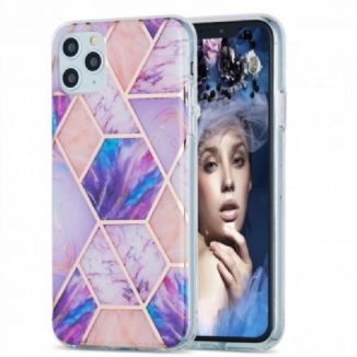 Capa Para iPhone 11 Pro Max Geometria Do Mármore De Silicone