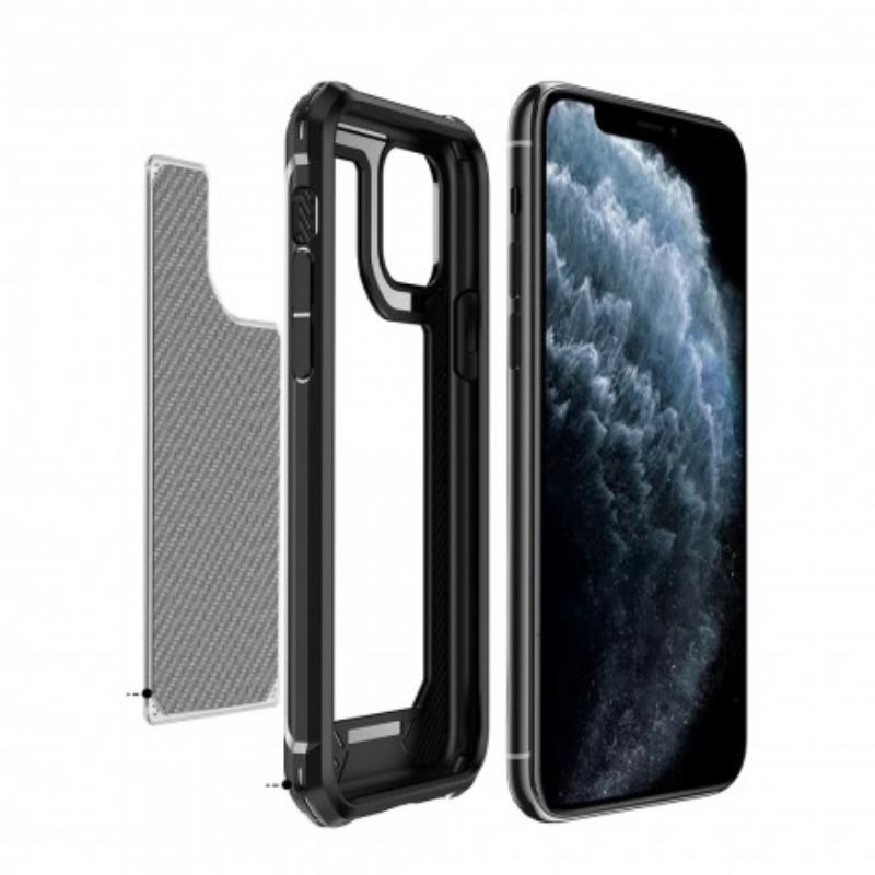 Capa Para iPhone 11 Pro Max Textura De Fibra De Carbono Sem Costura