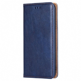 Capa De Celular Para Xiaomi Redmi Note 12 5G Flip Costura De Couro Falso