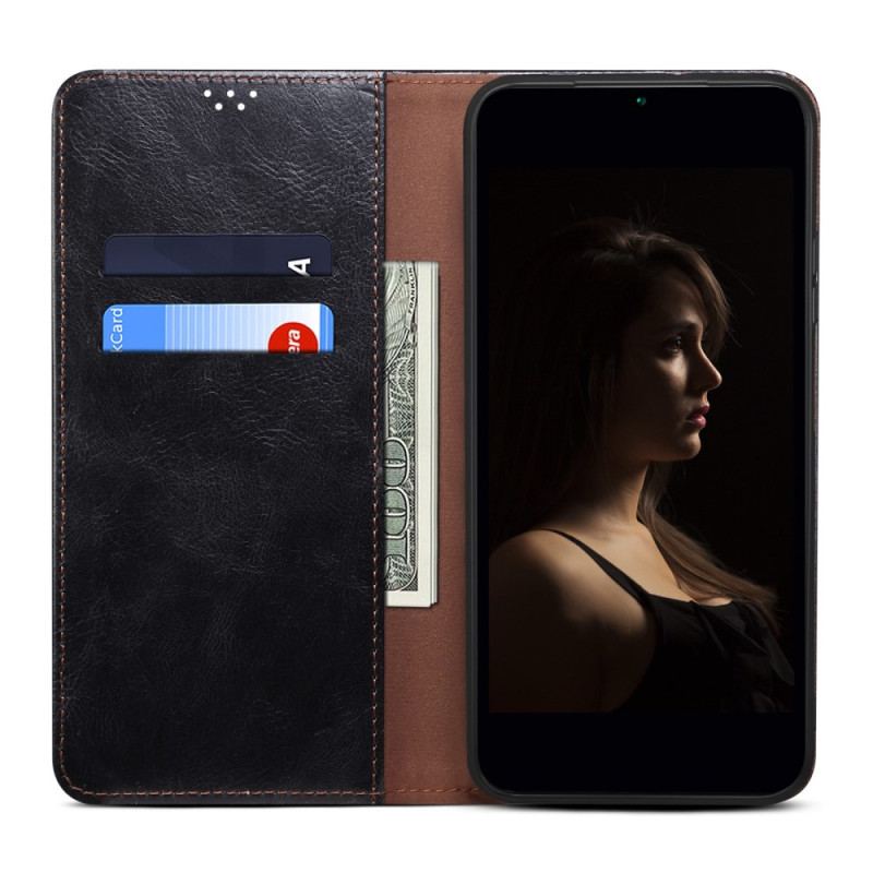 Capa De Celular Para Xiaomi Redmi Note 12 5G Flip Couro Sintético Encerado