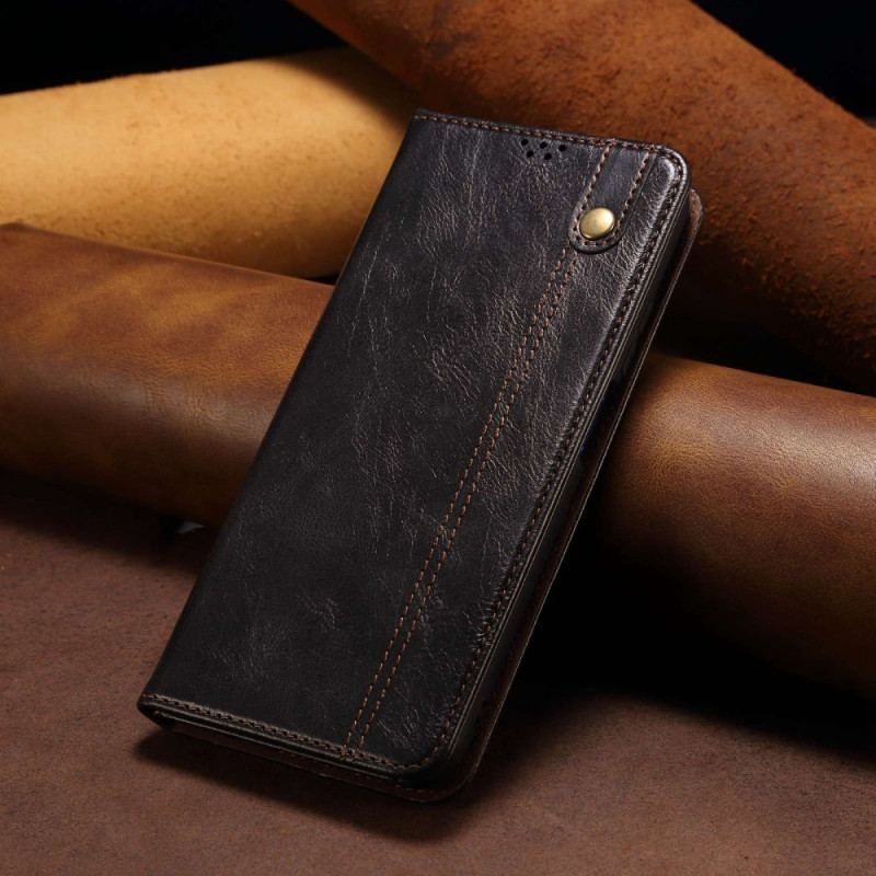 Capa De Celular Para Xiaomi Redmi Note 12 5G Flip Couro Sintético Encerado