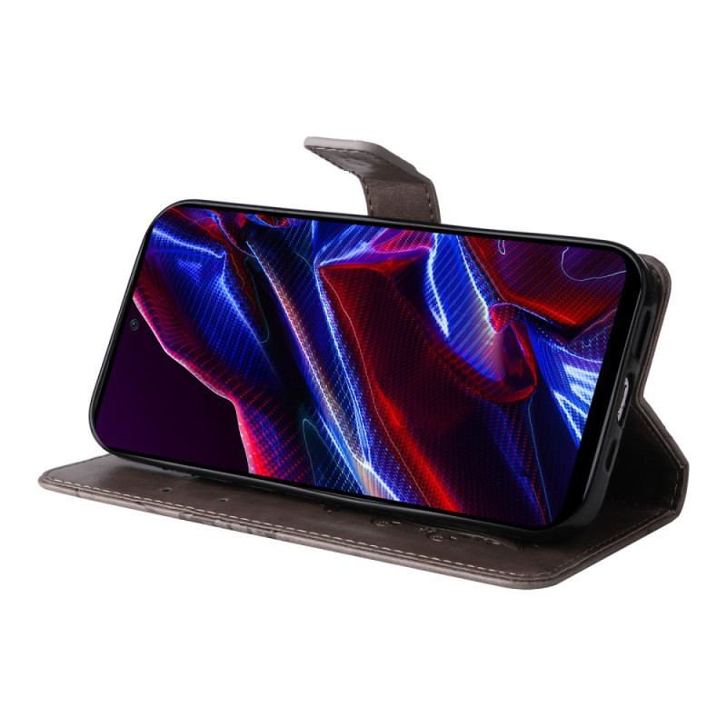 Capa De Couro Para Xiaomi Redmi Note 12 5G De Cordão Borboletas Gigantes