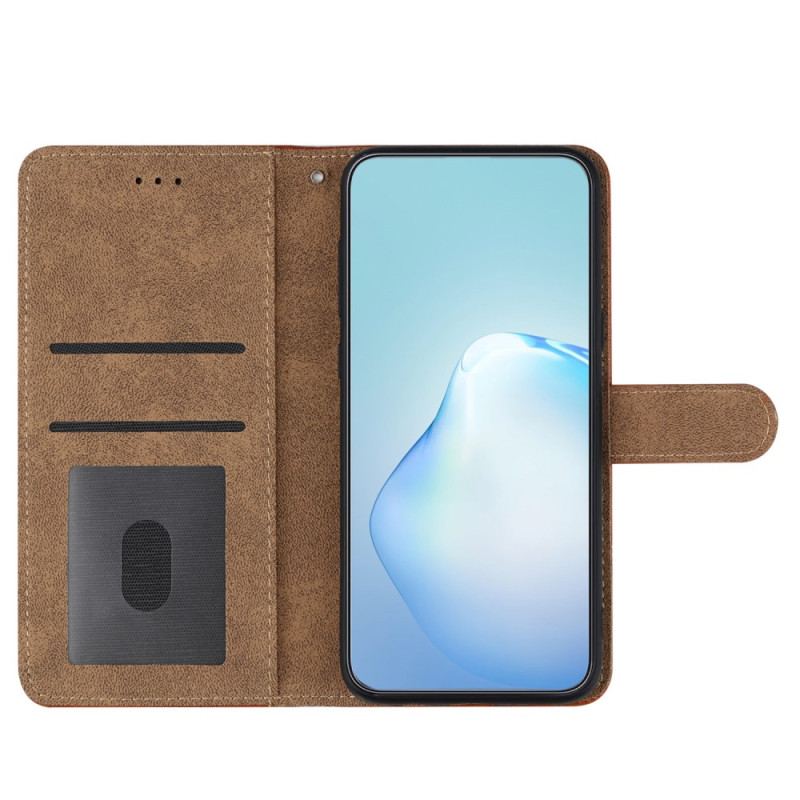 Capa De Couro Para Xiaomi Redmi Note 12 5G De Cordão Estilo De Couro Geométrico Com Tiras