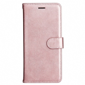 Capa De Couro Para Xiaomi Redmi Note 12 5G De Cordão Simples Com Alça