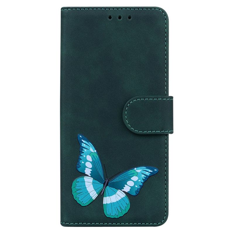 Capa De Couro Para Xiaomi Redmi Note 12 5G Desenho De Borboleta