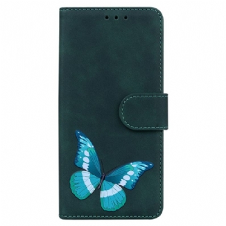 Capa De Couro Para Xiaomi Redmi Note 12 5G Desenho De Borboleta