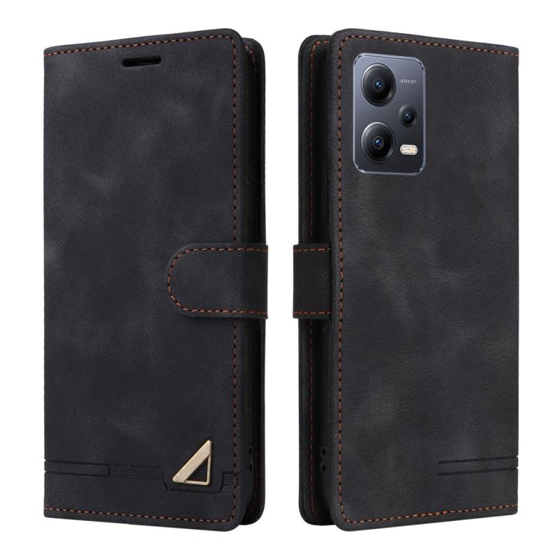 Capa De Couro Para Xiaomi Redmi Note 12 5G Estilo De Couro