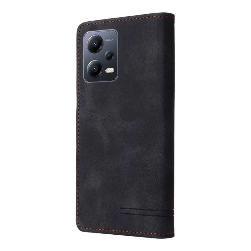 Capa De Couro Para Xiaomi Redmi Note 12 5G Estilo De Couro