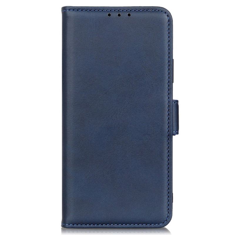 Capa De Couro Para Xiaomi Redmi Note 12 5G Fecho Duplo