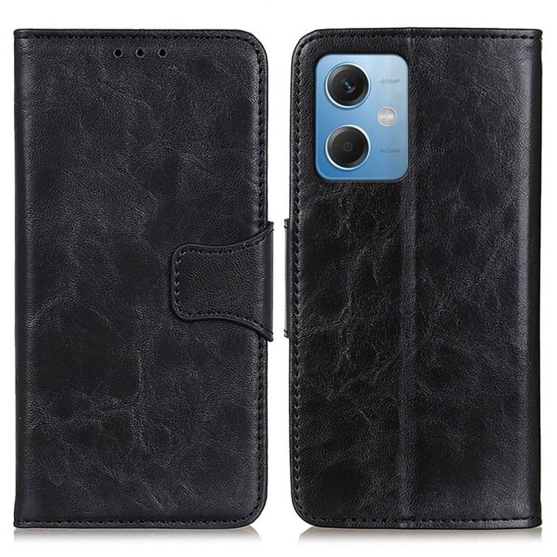 Capa De Couro Para Xiaomi Redmi Note 12 5G Fecho Magnético Reversível