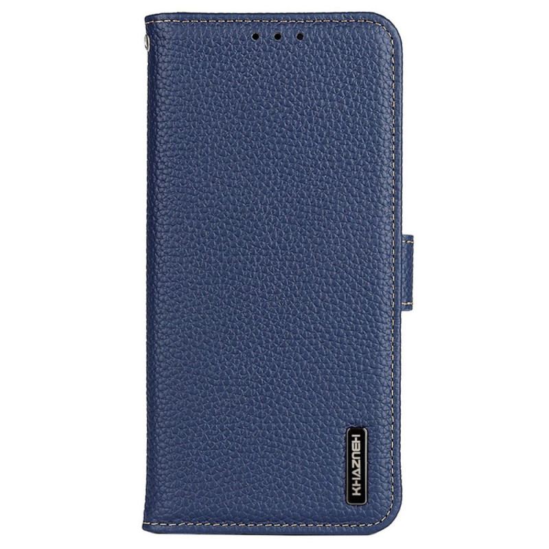 Capa De Couro Para Xiaomi Redmi Note 12 5G Khazneh Lichia Couro