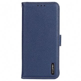 Capa De Couro Para Xiaomi Redmi Note 12 5G Khazneh Lichia Couro