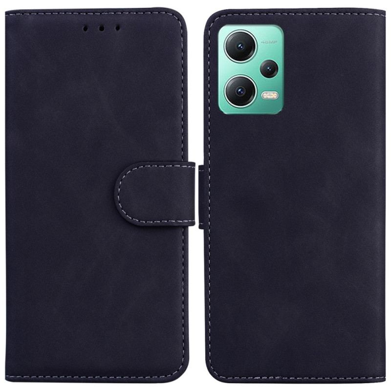 Capa De Couro Para Xiaomi Redmi Note 12 5G Couro Sintético Liso