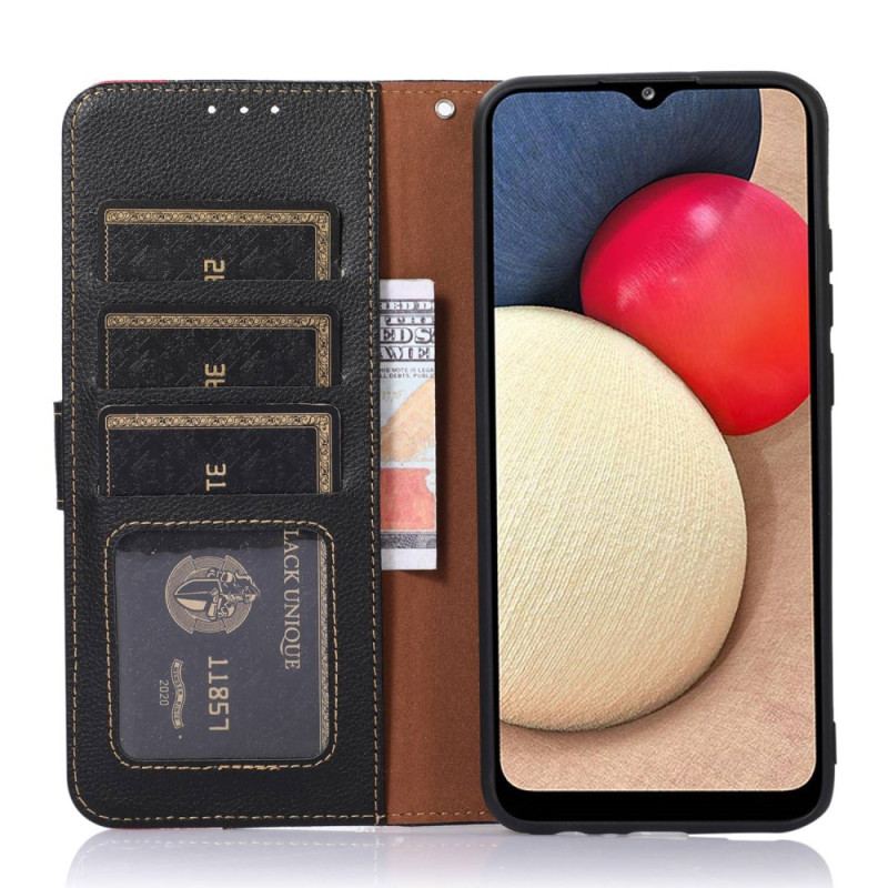 Capa Em Pele Para Xiaomi Redmi Note 12 5G Rfid Khazneh