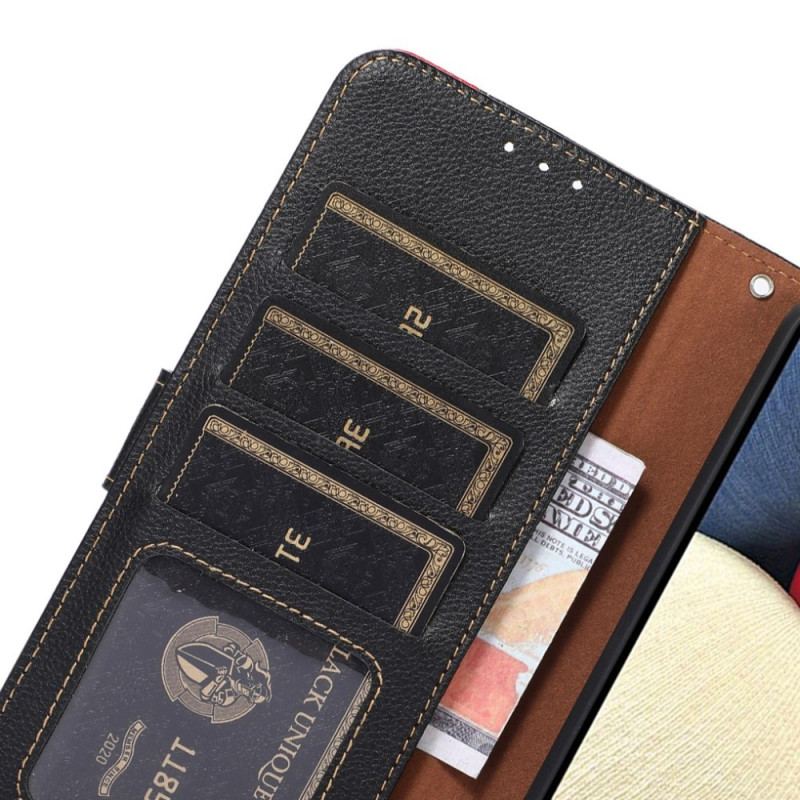 Capa Em Pele Para Xiaomi Redmi Note 12 5G Rfid Khazneh