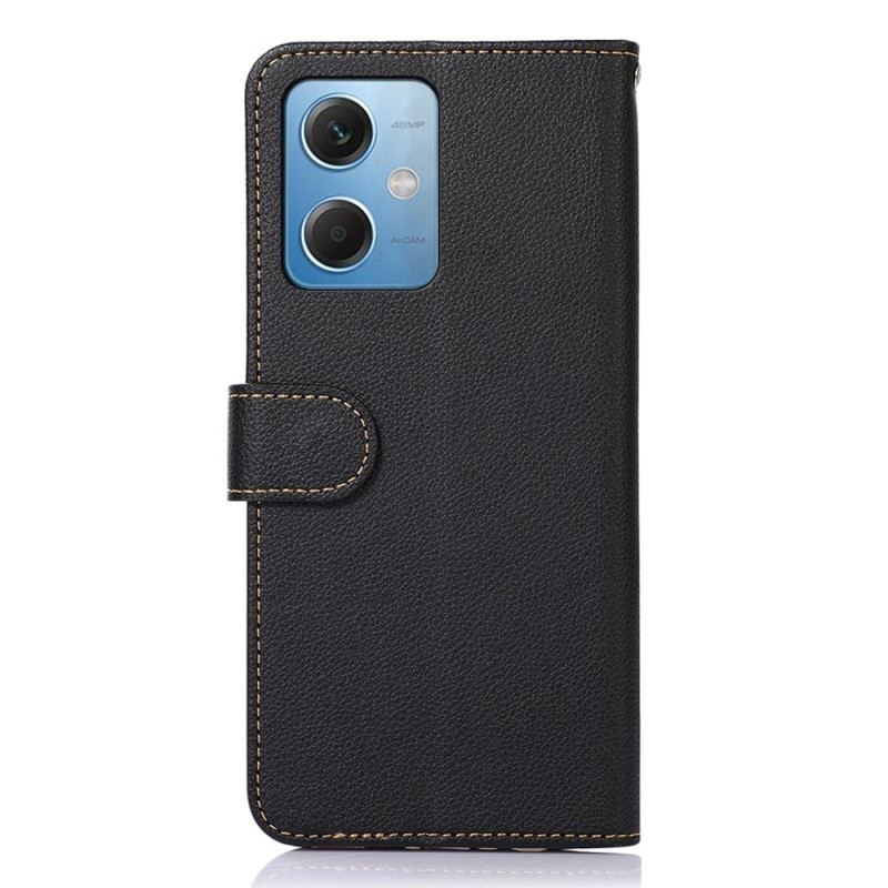 Capa Em Pele Para Xiaomi Redmi Note 12 5G Rfid Khazneh