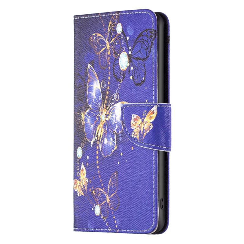 Capa Flip Para Xiaomi Redmi Note 12 5G As Borboletas