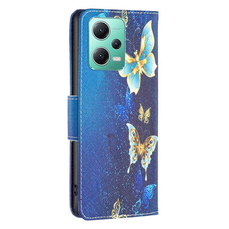 Capa Flip Para Xiaomi Redmi Note 12 5G As Borboletas