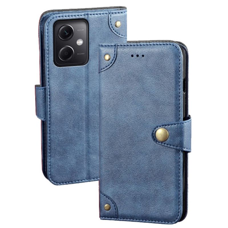 Capa Flip Para Xiaomi Redmi Note 12 5G Botão Magnético