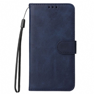 Capa Flip Para Xiaomi Redmi Note 12 5G De Cordão Simples Com Alça