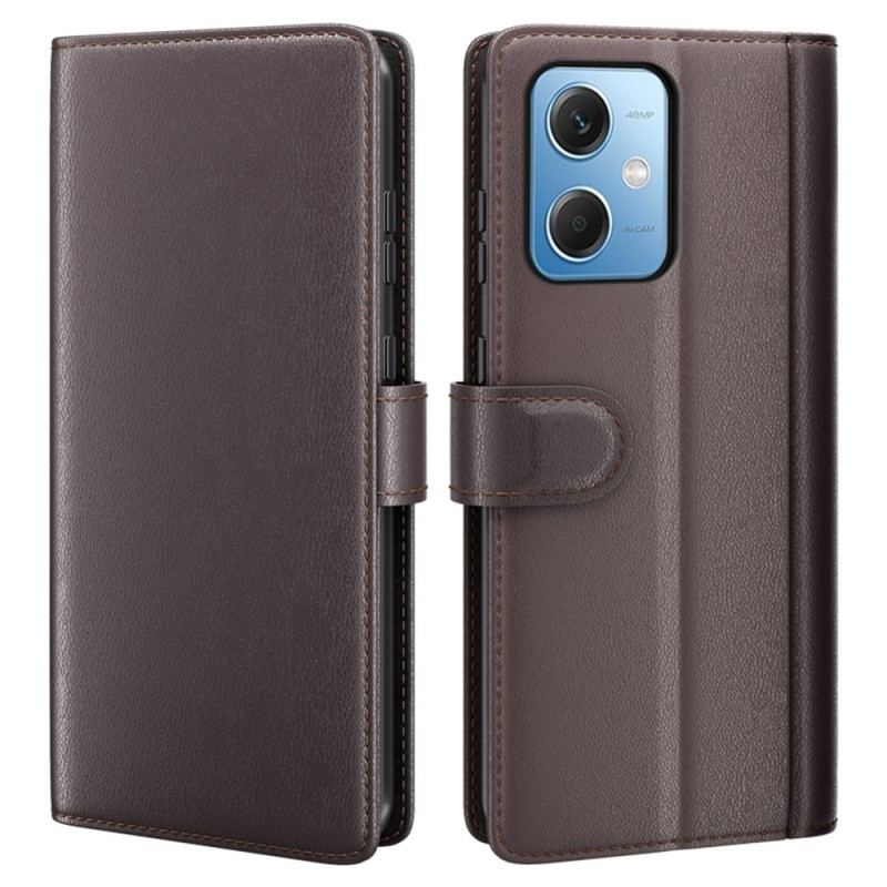 Capa Flip Para Xiaomi Redmi Note 12 5G Couro Genuíno