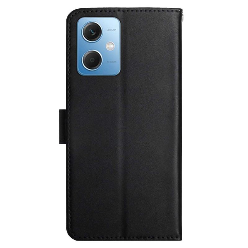 Capa Flip Para Xiaomi Redmi Note 12 5G Couro Napa Genuíno