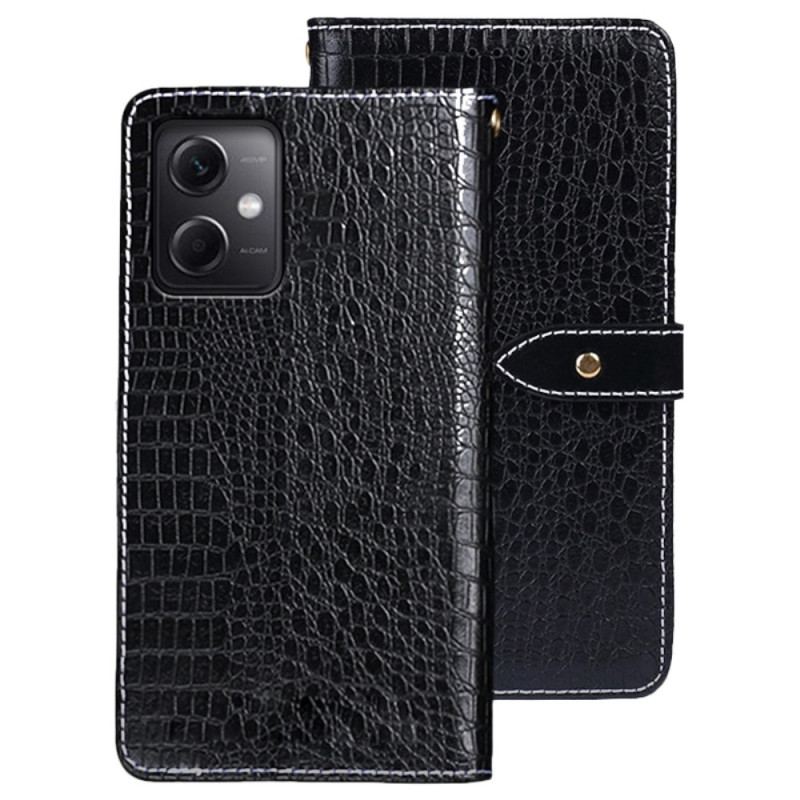 Capa Flip Para Xiaomi Redmi Note 12 5G Crocodilo Idewei