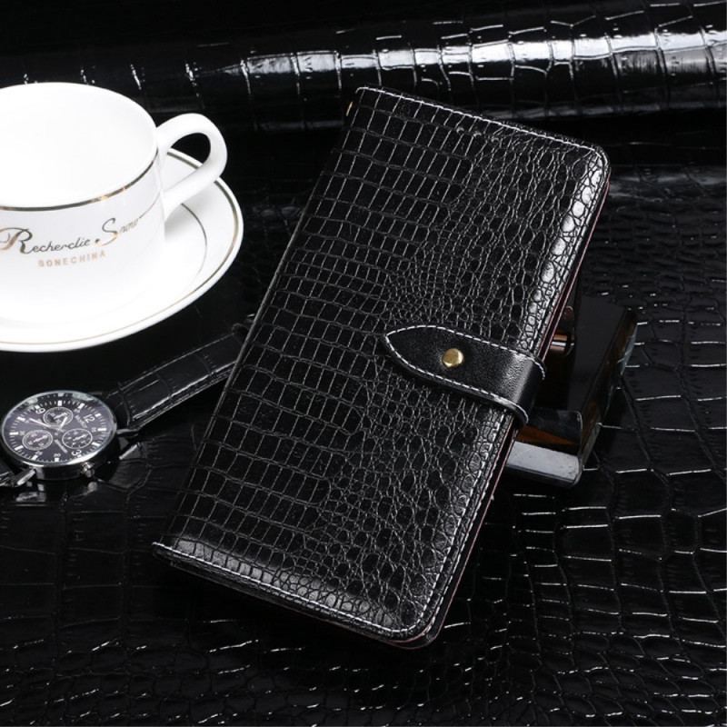 Capa Flip Para Xiaomi Redmi Note 12 5G Crocodilo Idewei