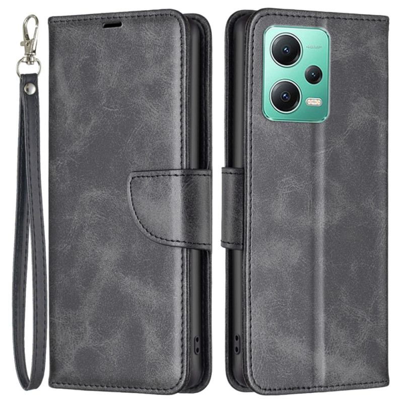 Capa Flip Para Xiaomi Redmi Note 12 5G Fecho Oblíquo