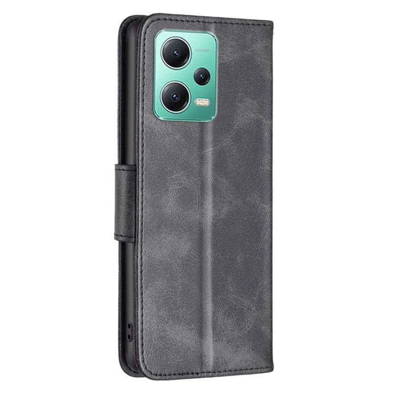 Capa Flip Para Xiaomi Redmi Note 12 5G Fecho Oblíquo