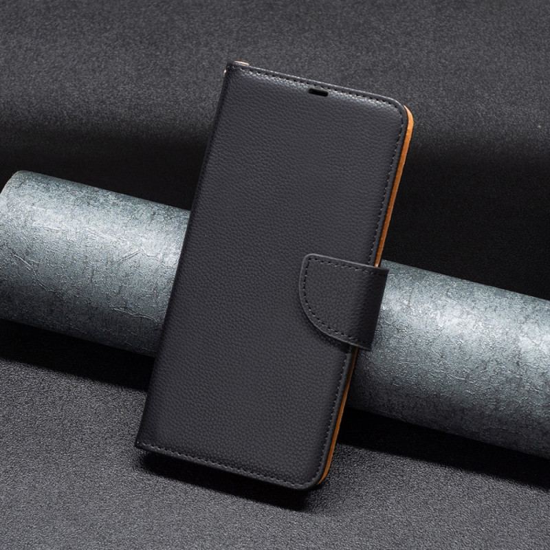 Capa Flip Para Xiaomi Redmi Note 12 5G Fecho Oblíquo De Lichia