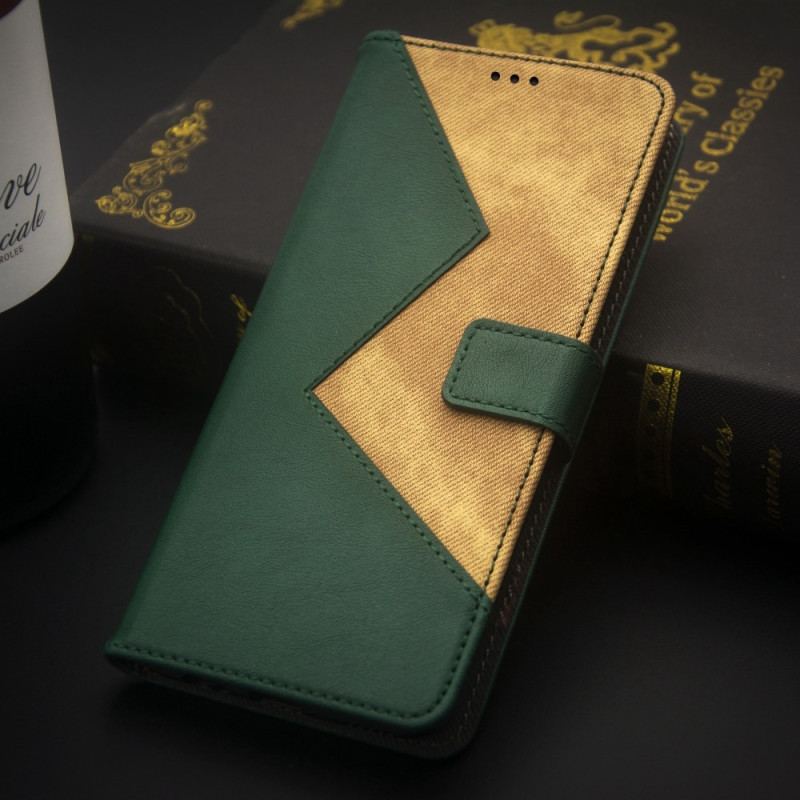 Capa Flip Para Xiaomi Redmi Note 12 5G Idewei Bicolor