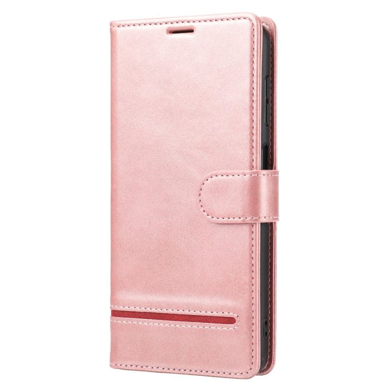 Capa Flip Para Xiaomi Redmi Note 12 5G Linha Efeito Couro