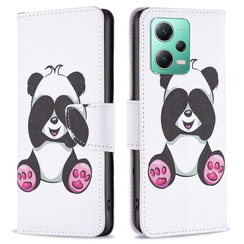 Capa Flip Para Xiaomi Redmi Note 12 5G Meu Panda