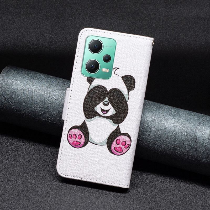 Capa Flip Para Xiaomi Redmi Note 12 5G Meu Panda