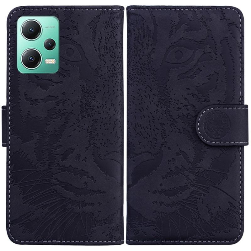 Capa Flip Para Xiaomi Redmi Note 12 5G Pegada De Tigre