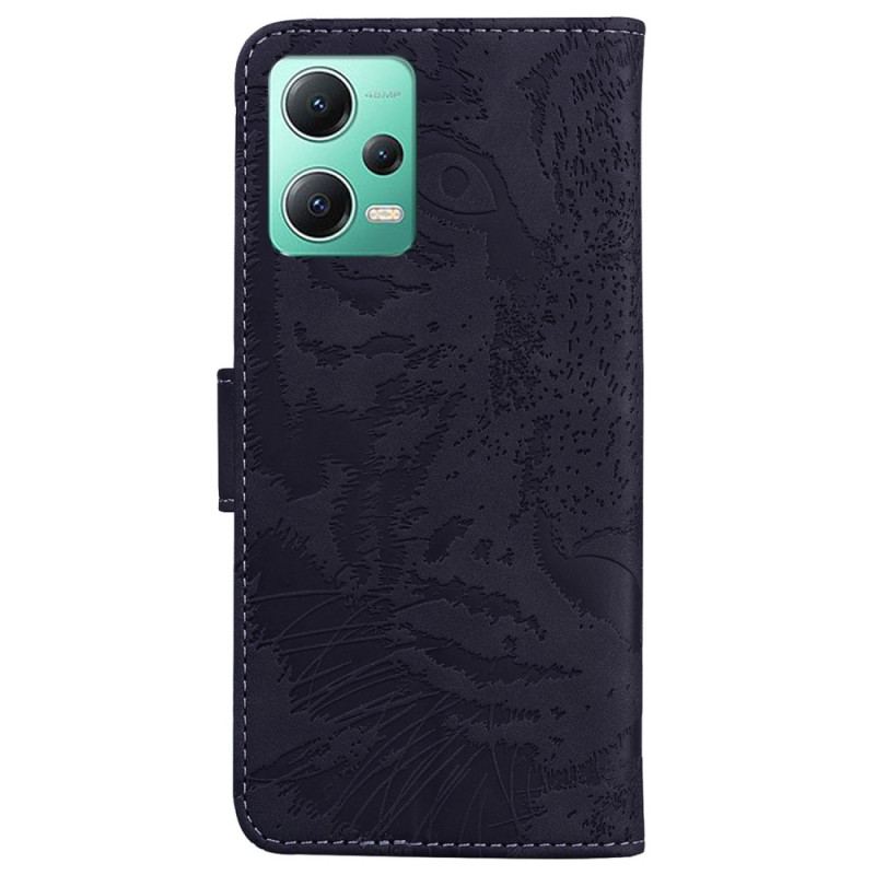 Capa Flip Para Xiaomi Redmi Note 12 5G Pegada De Tigre