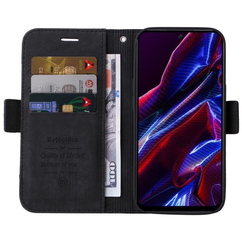 Capa Flip Para Xiaomi Redmi Note 12 5G Porta-cartões Frontal Betopnice