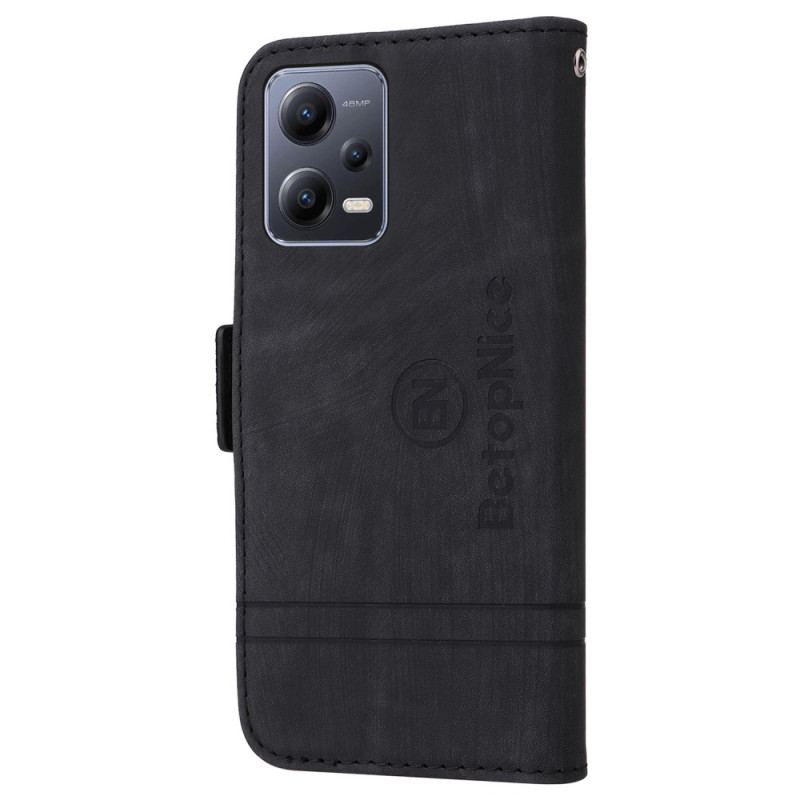 Capa Flip Para Xiaomi Redmi Note 12 5G Porta-cartões Frontal Betopnice