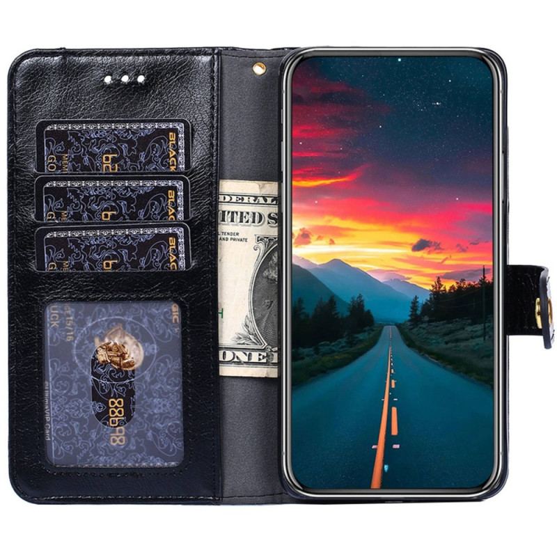 Capa Flip Para Xiaomi Redmi Note 12 5G Porta-moedas Com Zíper