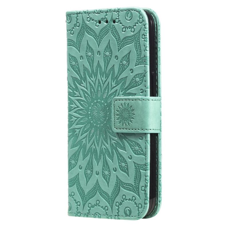 Capa Flip Para Xiaomi Redmi Note 12 5G Sol Com Cordão