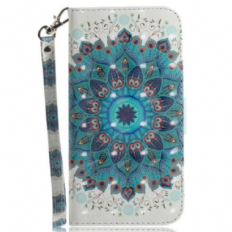 Capa Folio Para Xiaomi Redmi Note 12 5G De Cordão Mandala Strappy