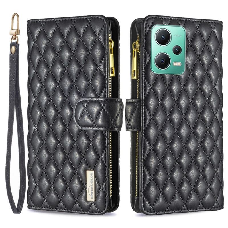 Capa Folio Para Xiaomi Redmi Note 12 5G Estilo De Cor Binfen Acolchoado