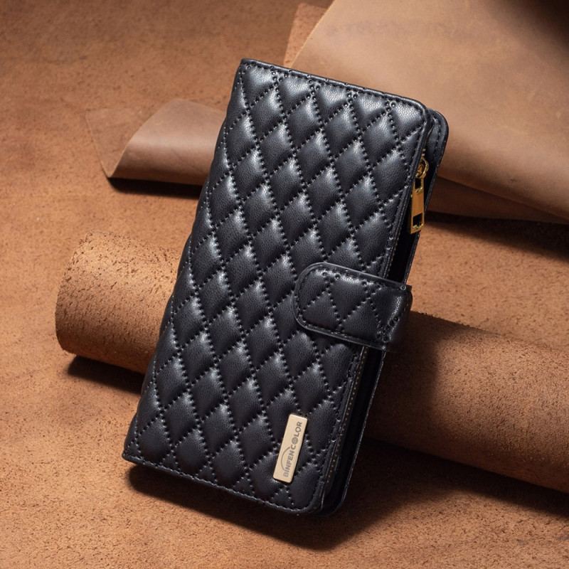 Capa Folio Para Xiaomi Redmi Note 12 5G Estilo De Cor Binfen Acolchoado