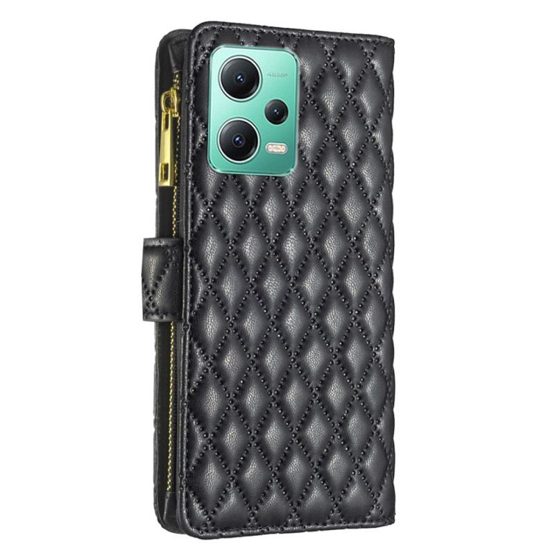 Capa Folio Para Xiaomi Redmi Note 12 5G Estilo De Cor Binfen Acolchoado